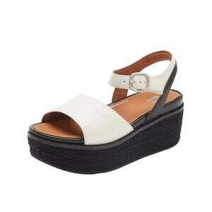 Fitflop Women's White Eloise Espadrille Platform Wedges US 7